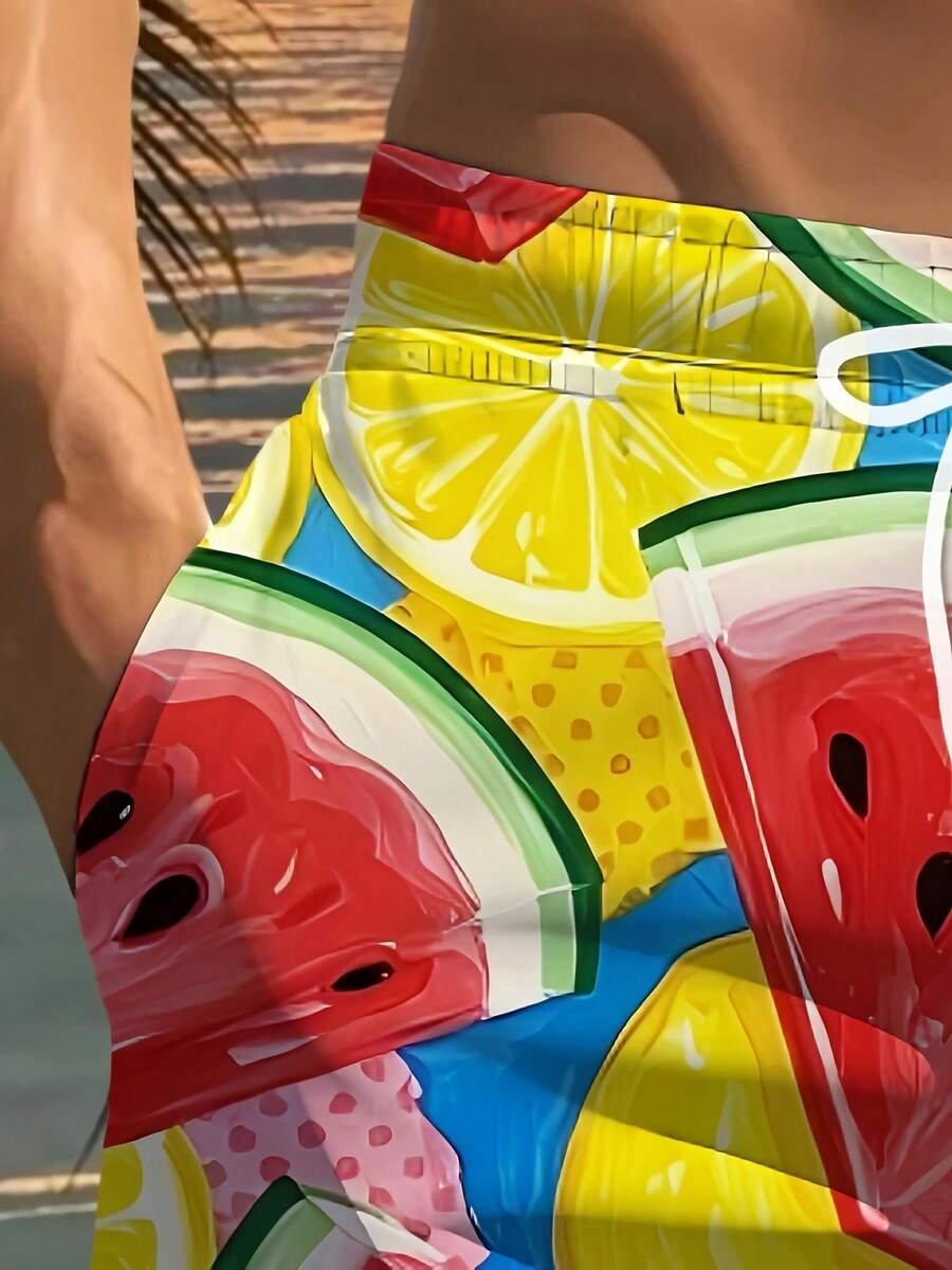 Swim Trunk Quick Dry - Mens Lightweight Polyester Beach Swim Trunks