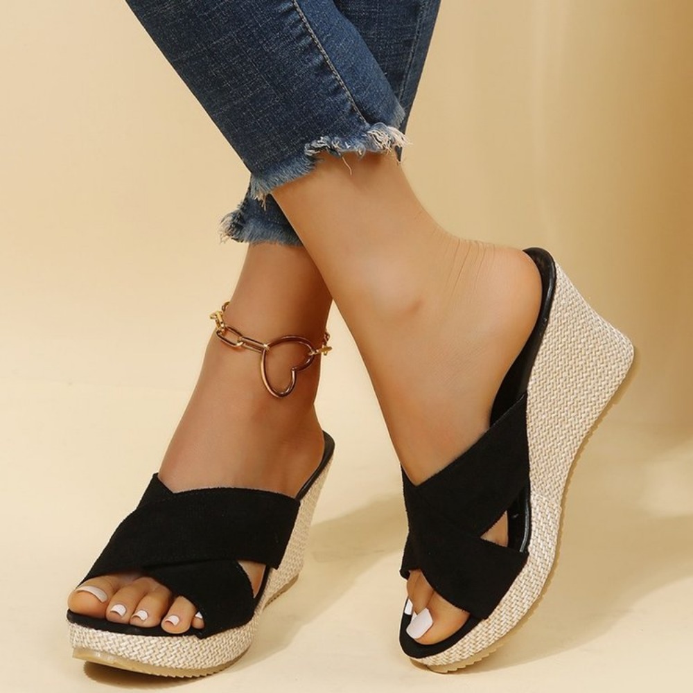 new Women Cross Strap Wedge Sl - Espadrille Slip On recension och pris