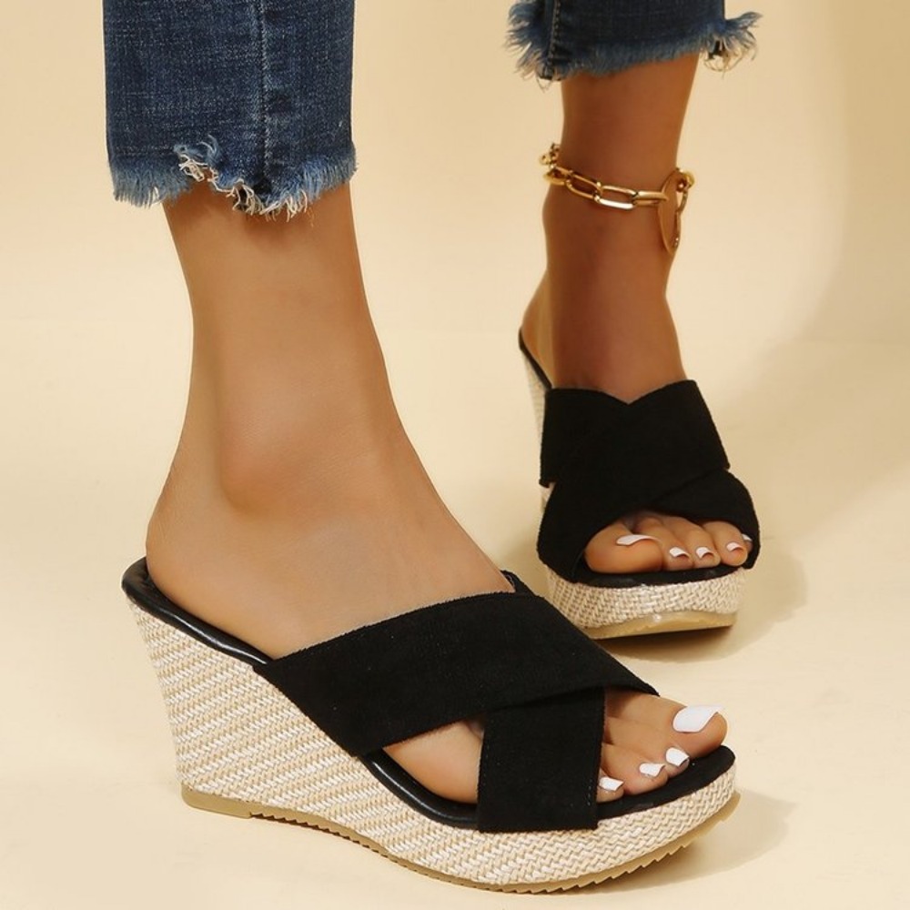 new Women Cross Strap Wedge Sl - Espadrille Slip On recension och pris