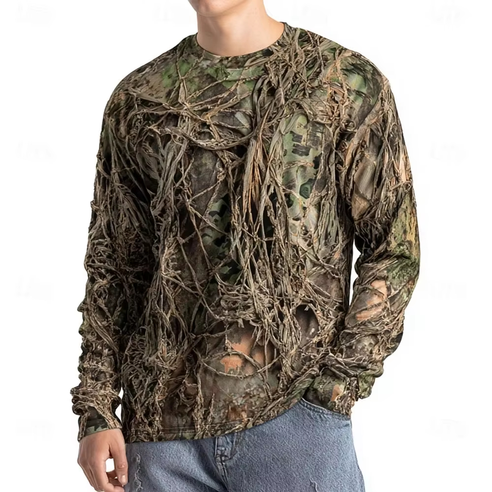 Men's Camo Animal Print Long S - Tee Graphic Print recension och pris