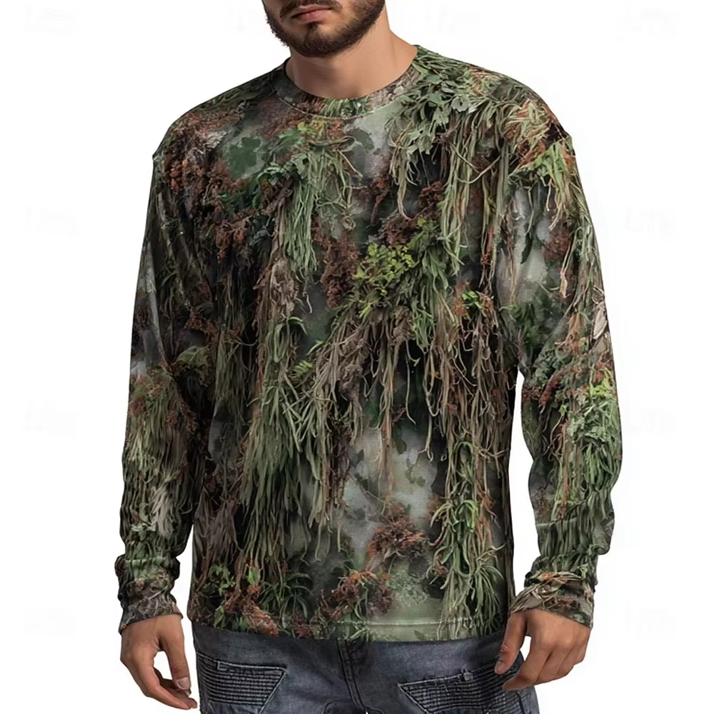 Men's Camo Animal Print Long S - Tee Graphic Print recension och pris