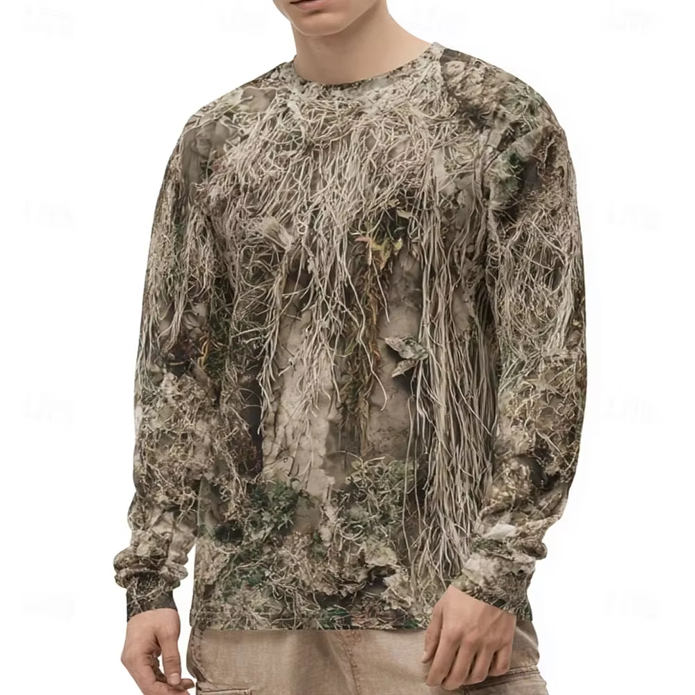 Men's Camo Animal Print Long S - Tee Graphic Print recension och pris