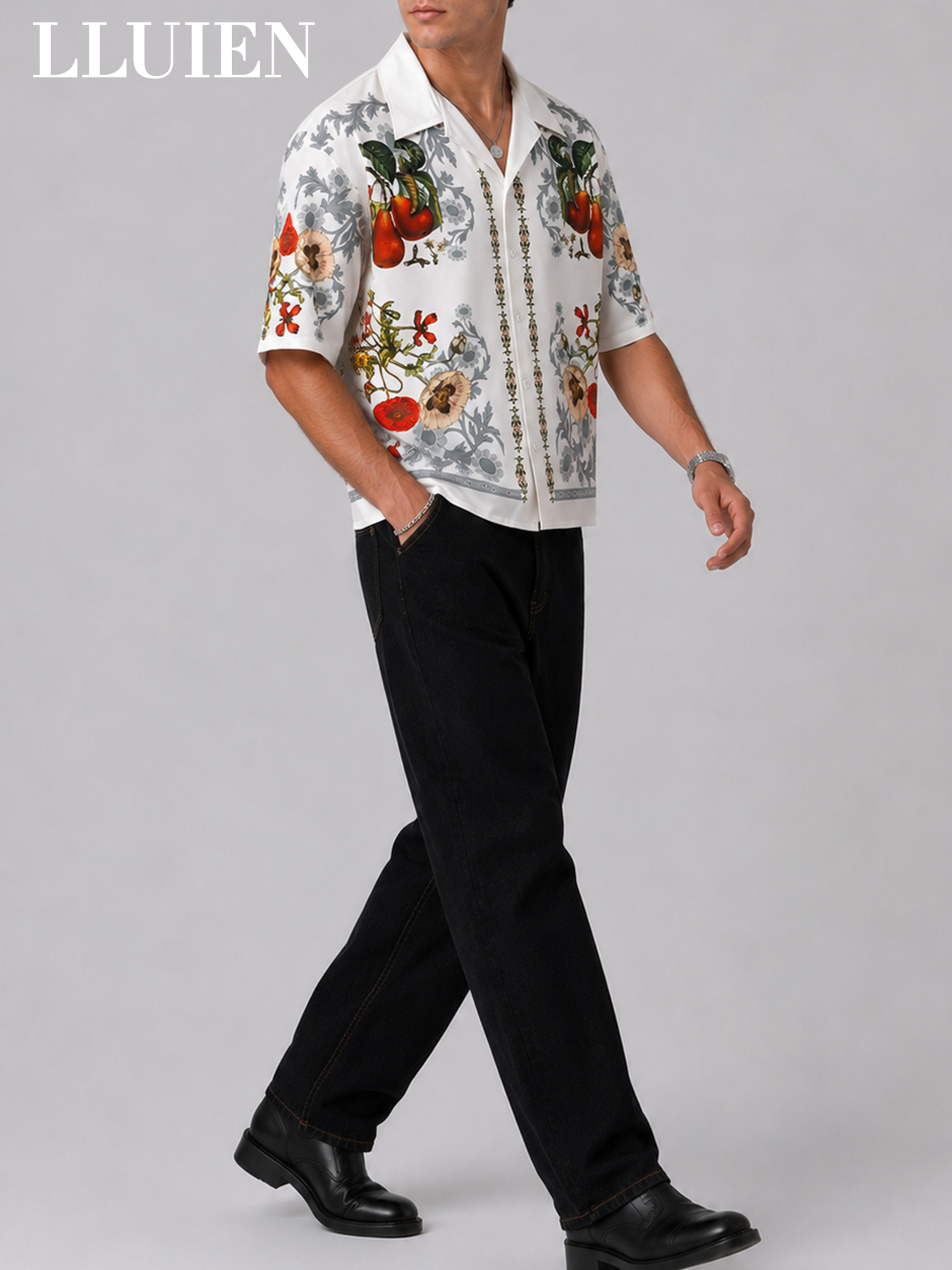 LLUIEN 2026 Summer New Fashion - Resort Shirt Floral recension och pris