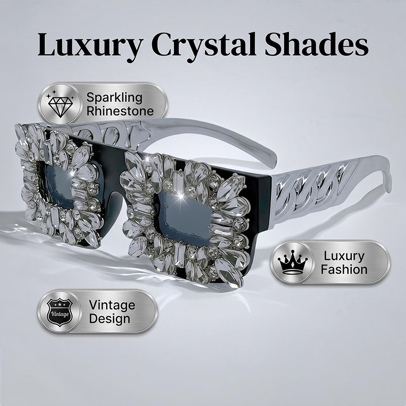 Exaggerated Bling Rhinestone S - Sunglass Retainer Cord recension och pris