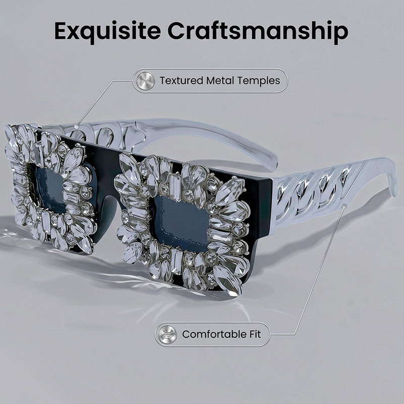 Exaggerated Bling Rhinestone S - Sunglass Retainer Cord recension och pris