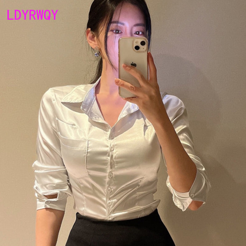 South Korea 2023 Autumn and Wi - Shirt Camp Collar recension och pris