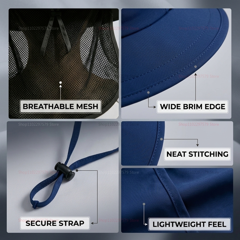 Unisex Wide Brim Panama Straw  - Bucket Hat Straw recension och pris