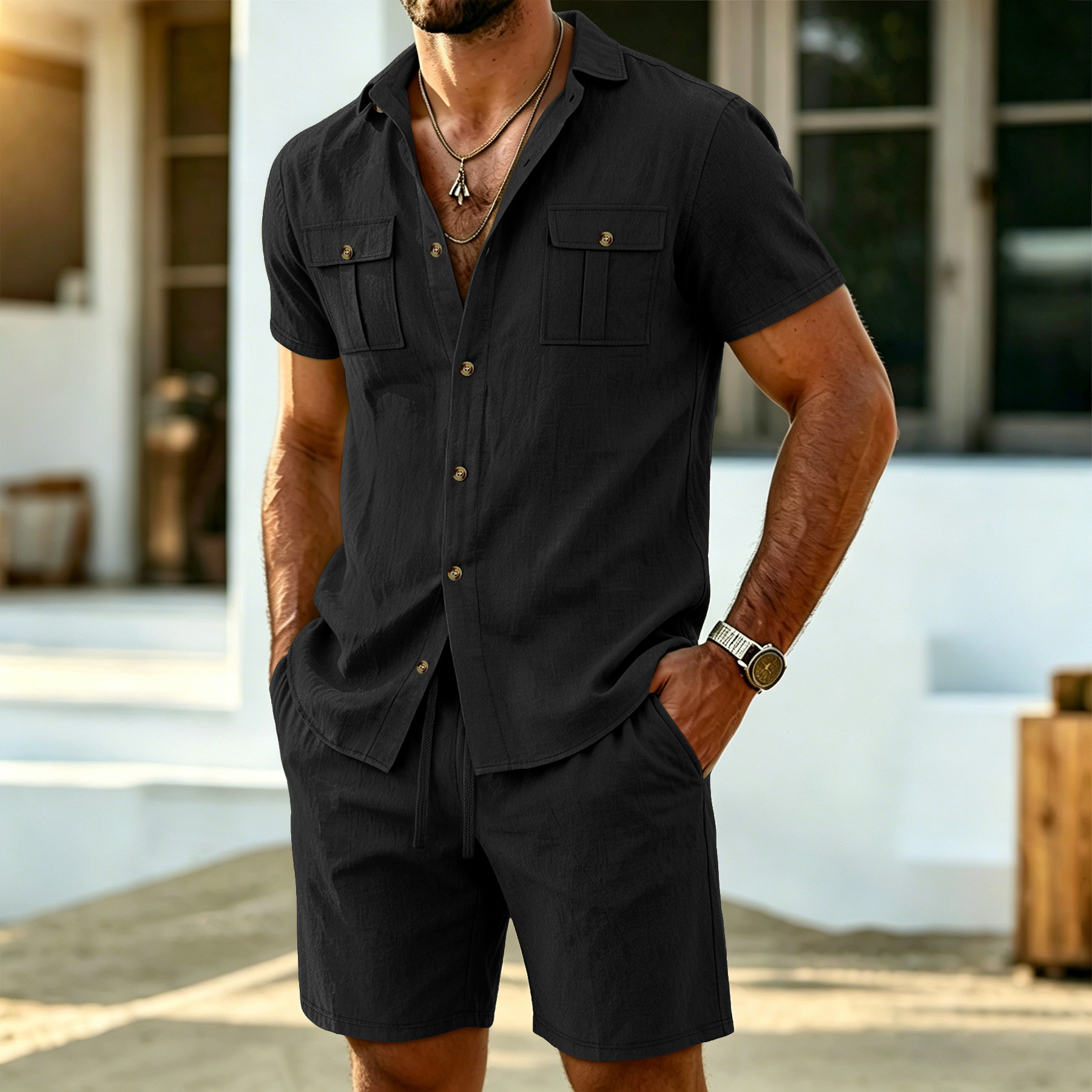 New summer men's linen outdoor - Linen Shirt Breathable recension och pris
