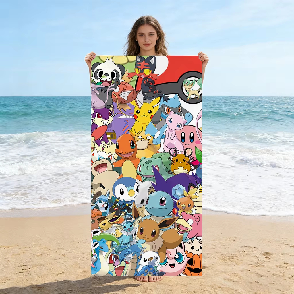 1pc Extra Large Pokemon Microf - Beach Towel Large recension och pris