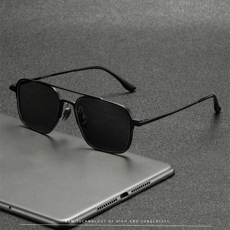 Ultra-light Pure Titanium Doub - Sunglasses Aviator Polarized recension och pris