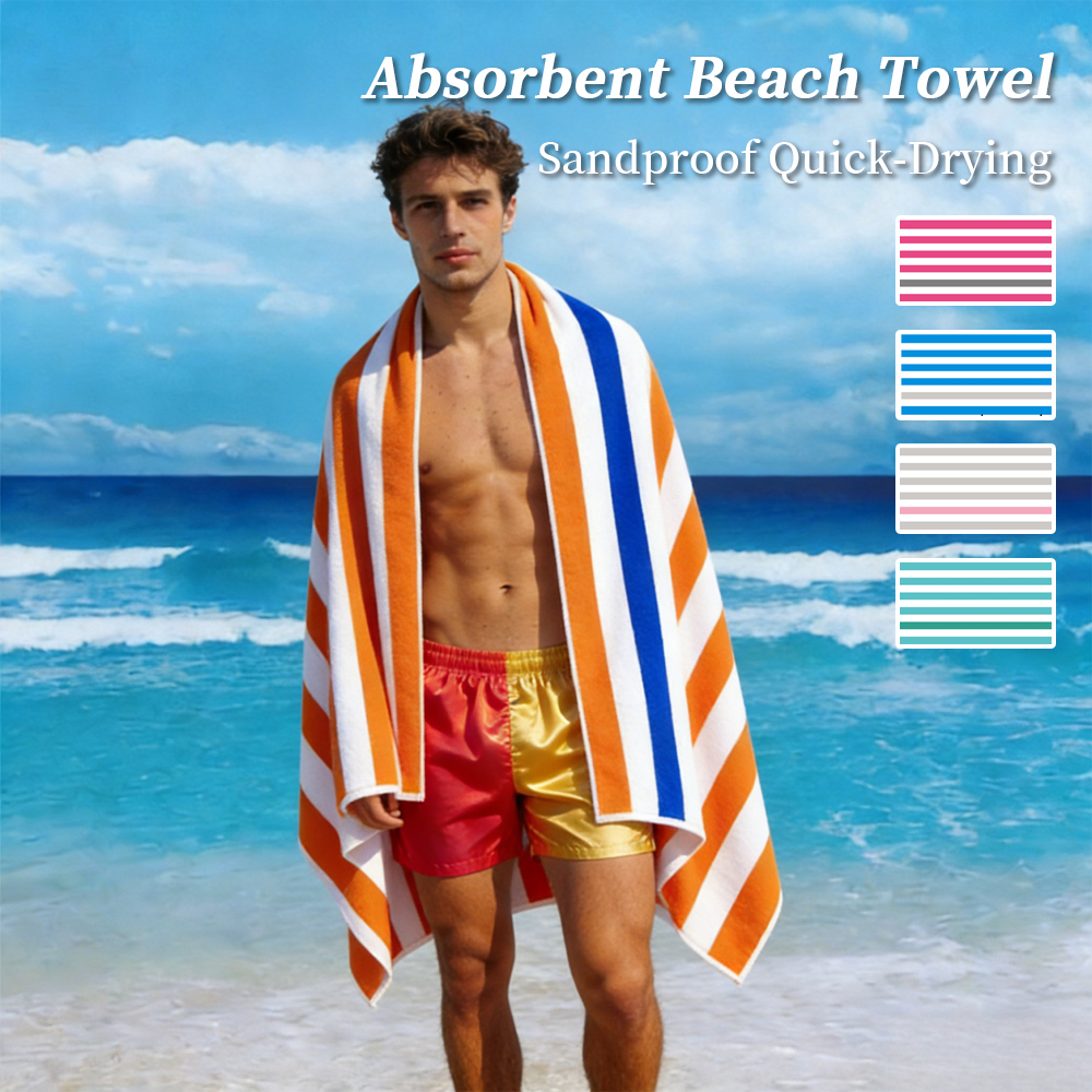 Vibrant Striped Beach Towel La - Beach Towel Large recension och pris