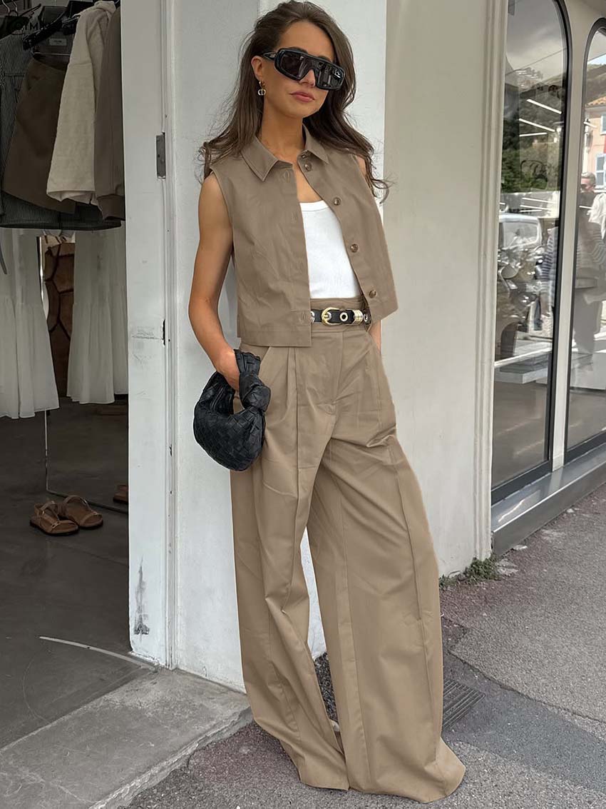 Oymimi Fashion Brown Cotton Wo - Shirt Camp Collar recension och pris