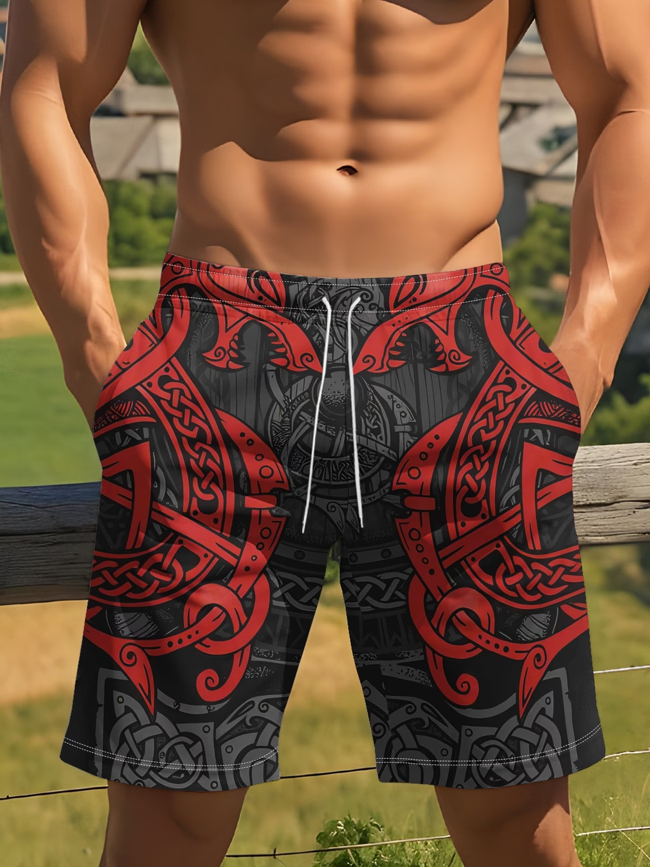 Men Viking Celtic Dragon Triba - Trunks Board Surf recension och pris