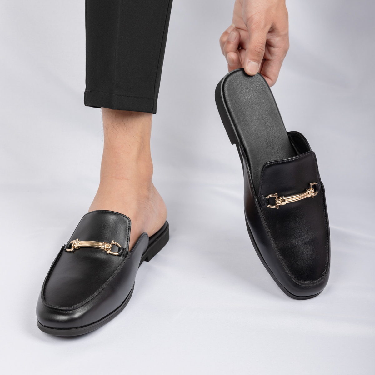 Fashion Men's Slip-on Half Sli - Flip Flop Leather Men recension och pris