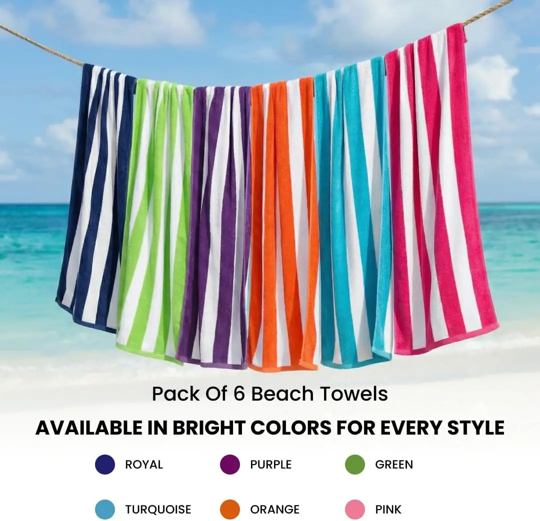 Beach Towels 6 Pack Large 30x6 - Beach Towel Large recension och pris