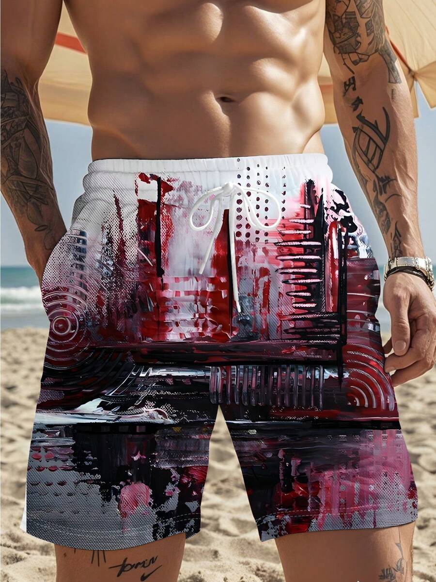 Mens Abstract Artistic Swim Tr - Swim Trunk Quick Dry recension och pris