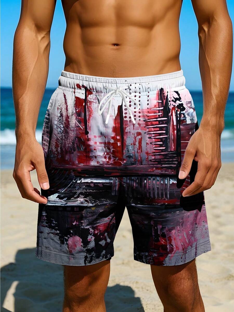 Mens Abstract Artistic Swim Tr - Swim Trunk Quick Dry recension och pris
