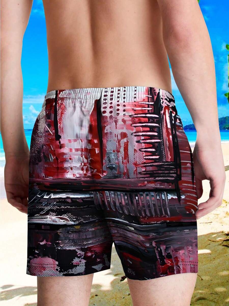 Mens Abstract Artistic Swim Tr - Swim Trunk Quick Dry recension och pris