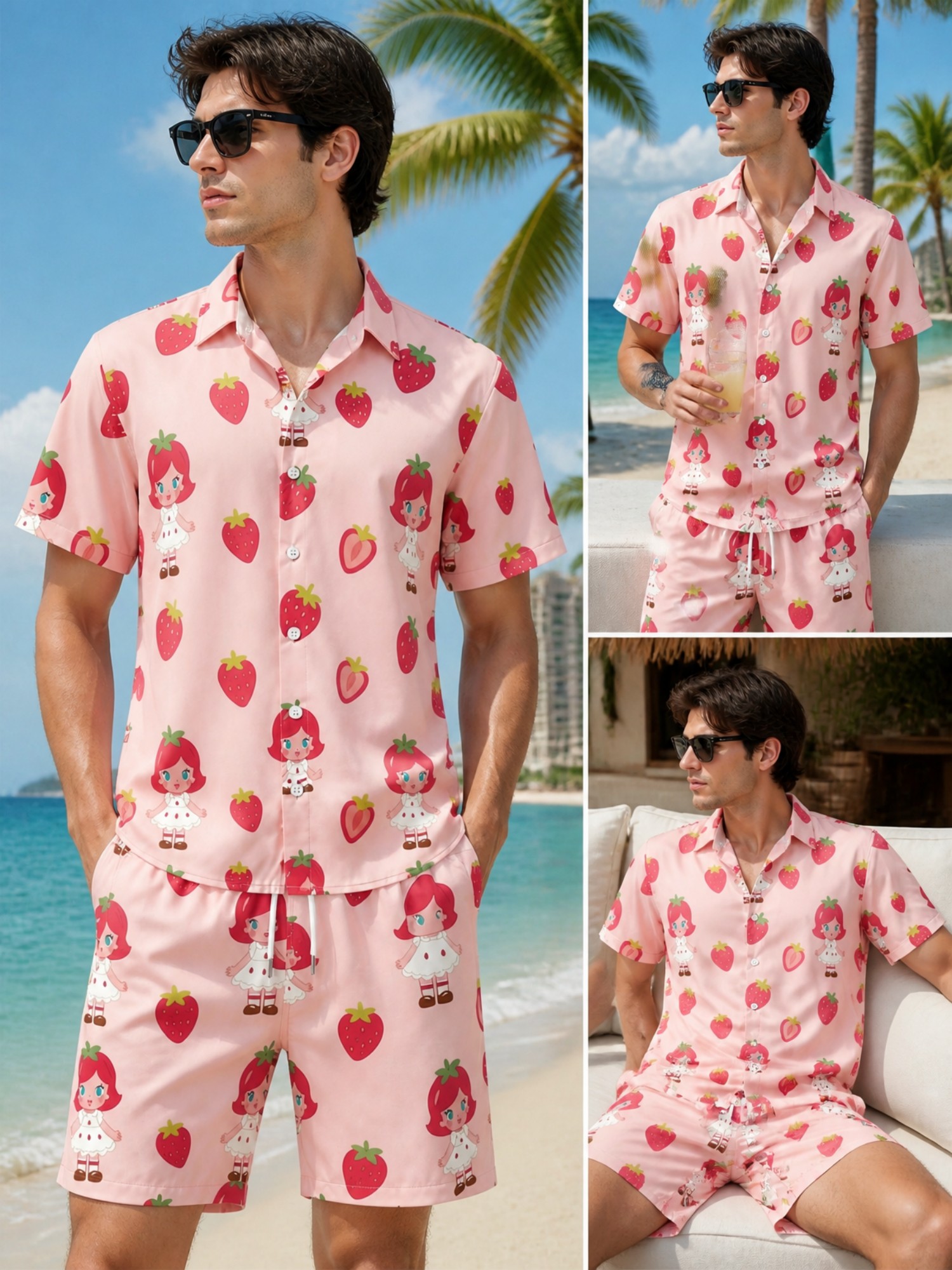 Mens Floral Short Sleeve Shirt - Resort Shirt Floral recension och pris
