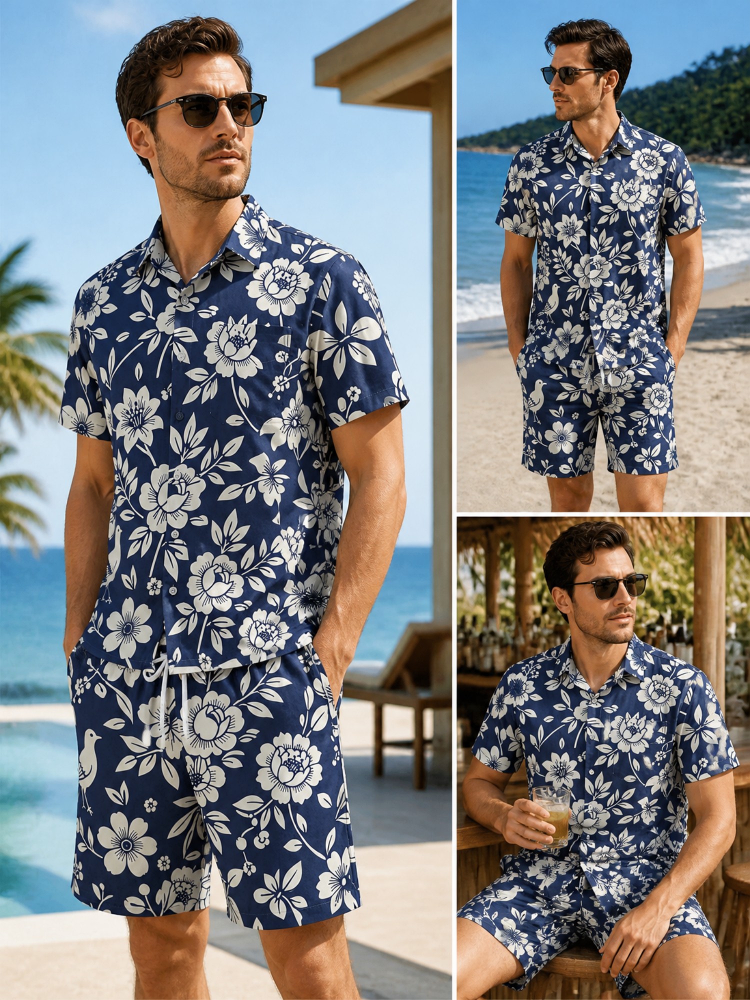 Mens Floral Short Sleeve Shirt - Resort Shirt Floral recension och pris