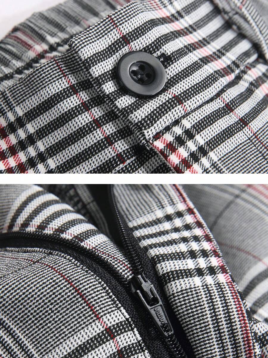 Mens Slim Fit Stretch Plaid Dr - Shorts Chino Slim recension och pris