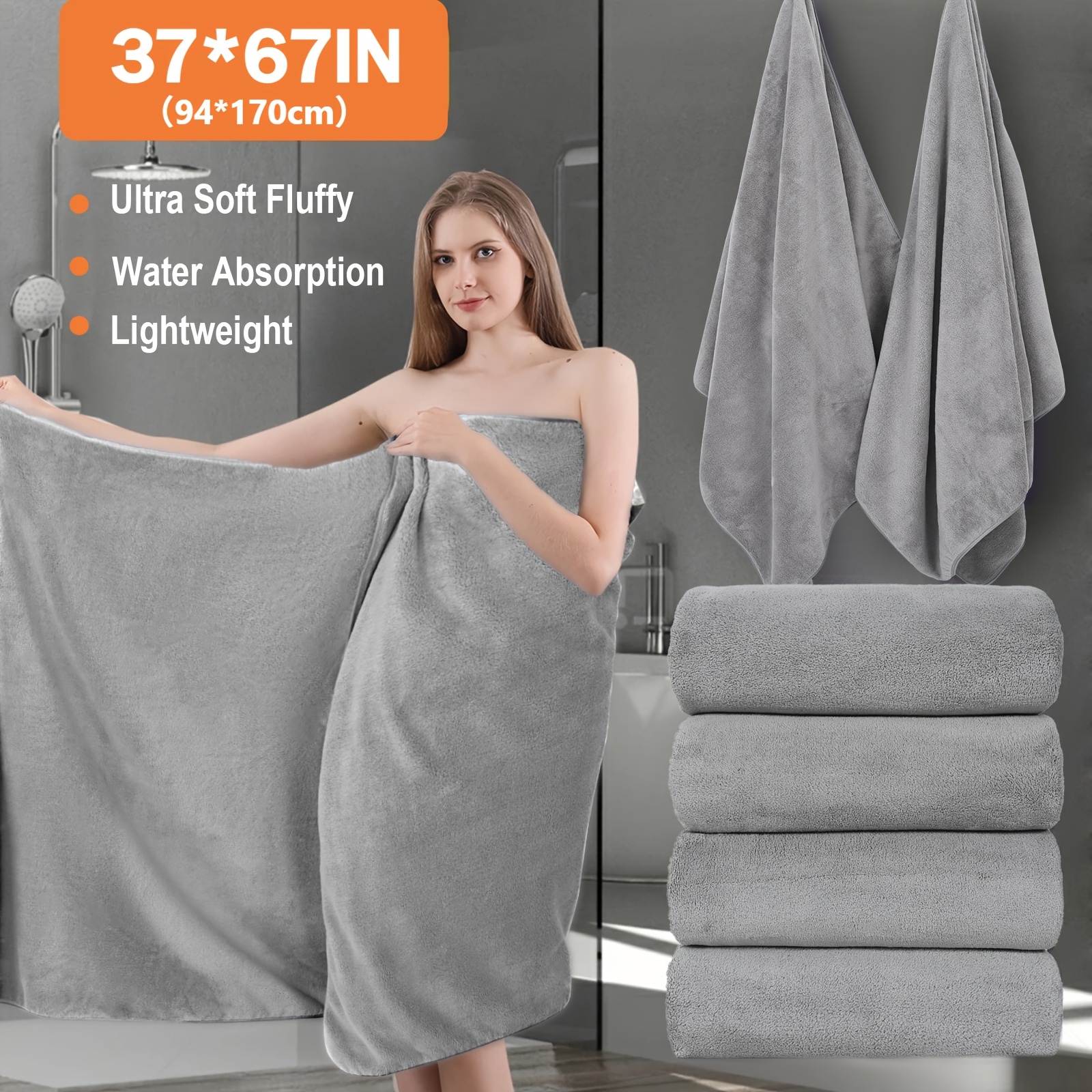 2/4pcs, Extra Large Bath Towel - Beach Towel Large recension och pris