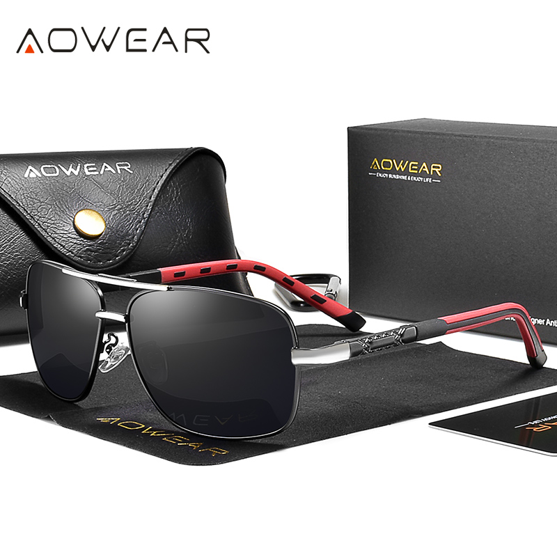 AOWEAR Men's Polarized Mirrore - Sunglasses Aviator Polarized recension och pris