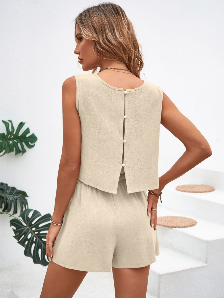 Onecozyday Women Solid Color R - Short Linen Drawstring recension och pris