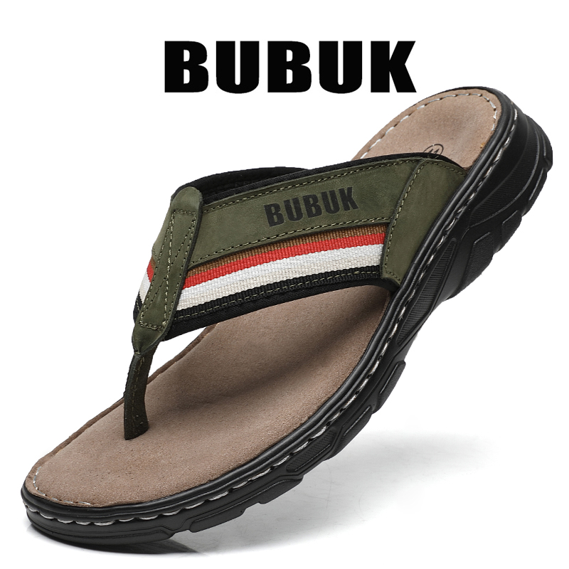 Bubuk Men's First-Layer Cowhid - Flip Flop Leather Men recension och pris