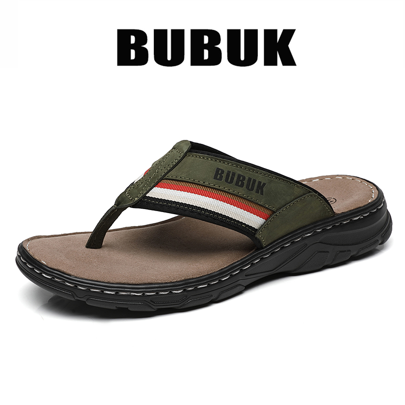 Bubuk Men's First-Layer Cowhid - Flip Flop Leather Men recension och pris