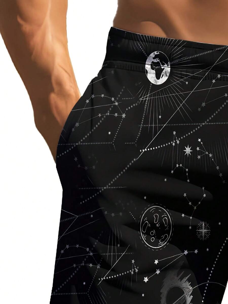 Mens 3D Space Astronaut Print  - Swim Trunk Quick Dry recension och pris