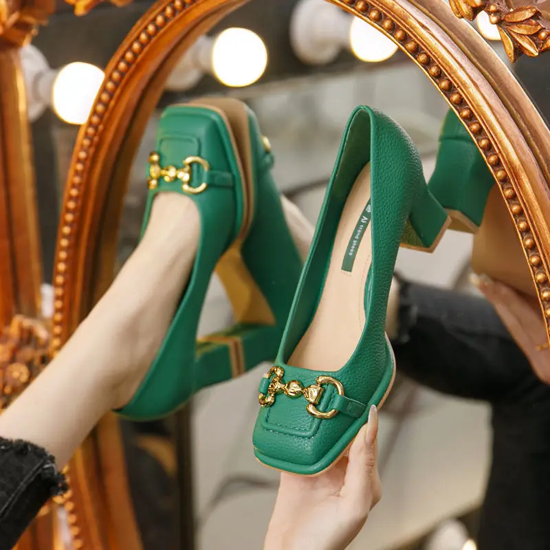 2026 New Retro Square Head Hig - Casual Sandal Leather recension och pris