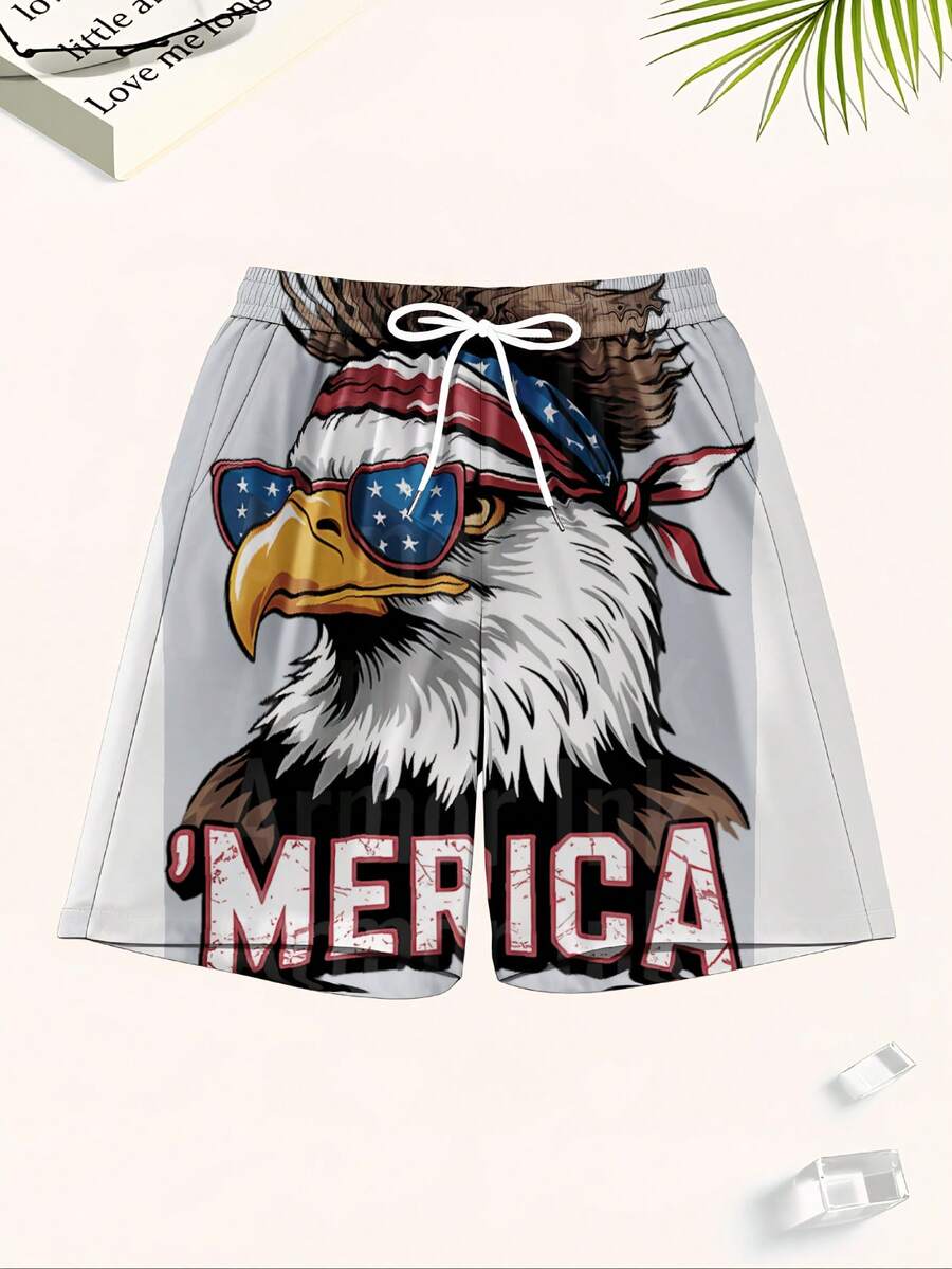 Patriotic Mens Swim Trunks Wit - Swim Trunk Quick Dry recension och pris