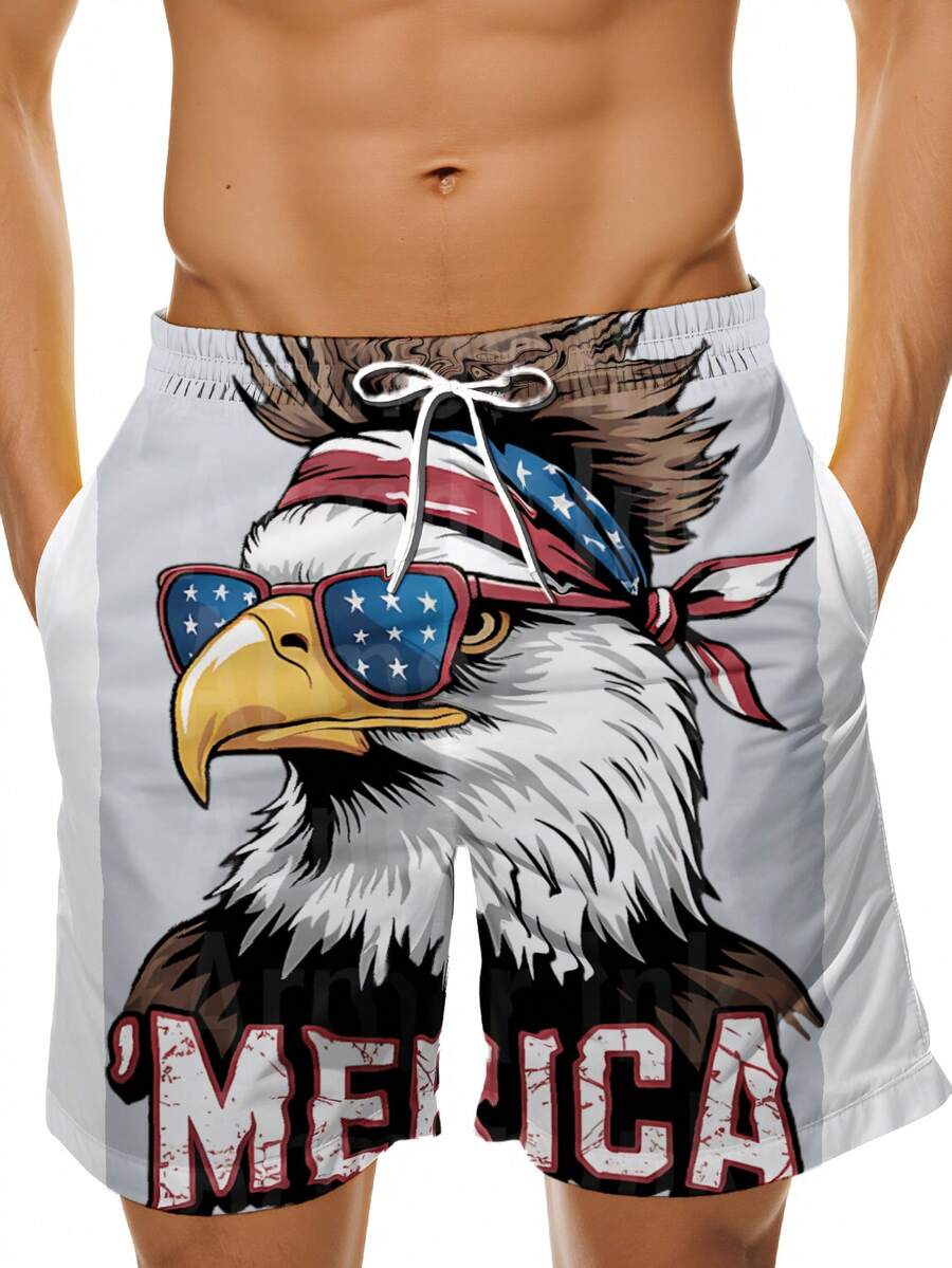 Patriotic Mens Swim Trunks Wit - Swim Trunk Quick Dry recension och pris