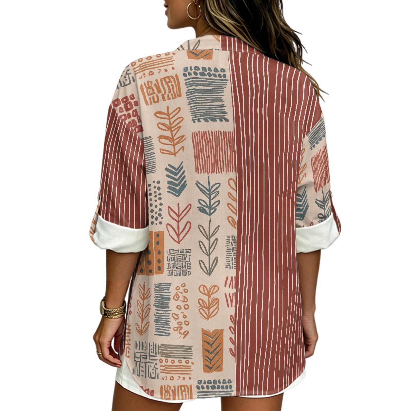 INSTANTARTS Women'S Linen V-Ne - Linen Shirt Breathable recension och pris