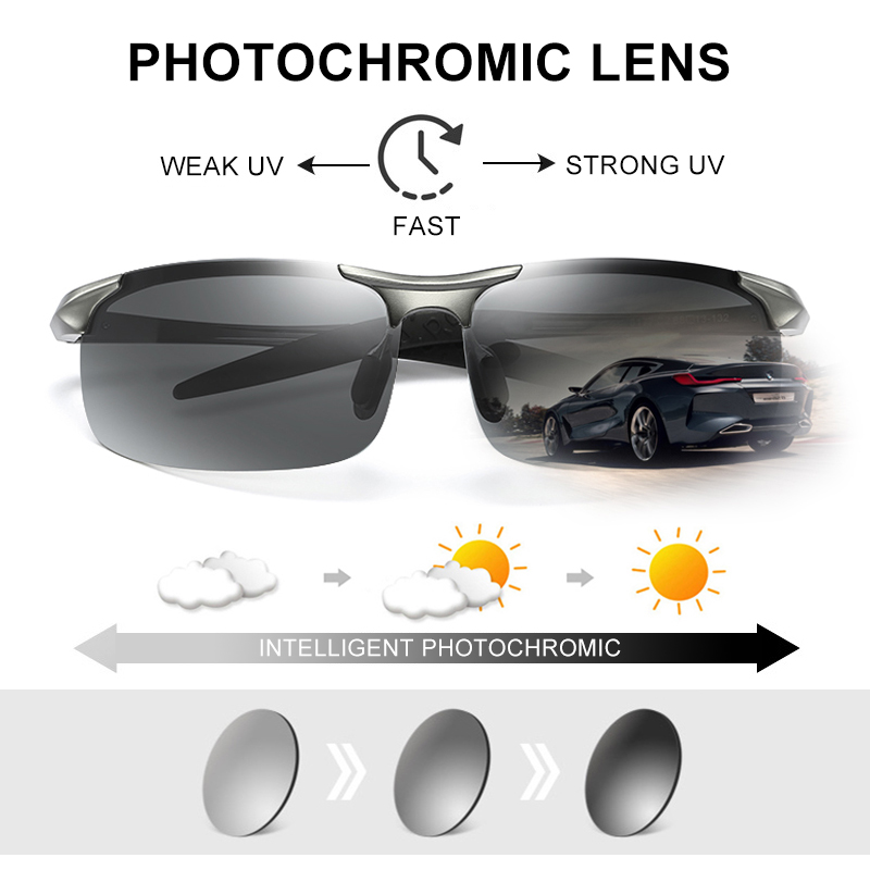 CLLOIO Aluminum Photochromic S - Sunglasses Aviator Polarized recension och pris
